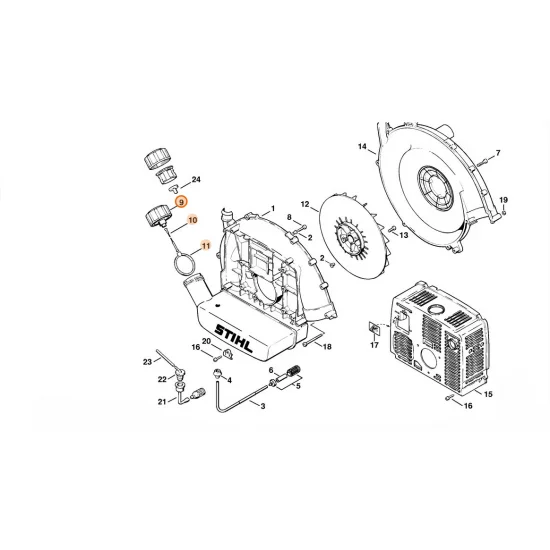 STIHL  Zamknięcie zbiornika paliwa 4203 350 0502